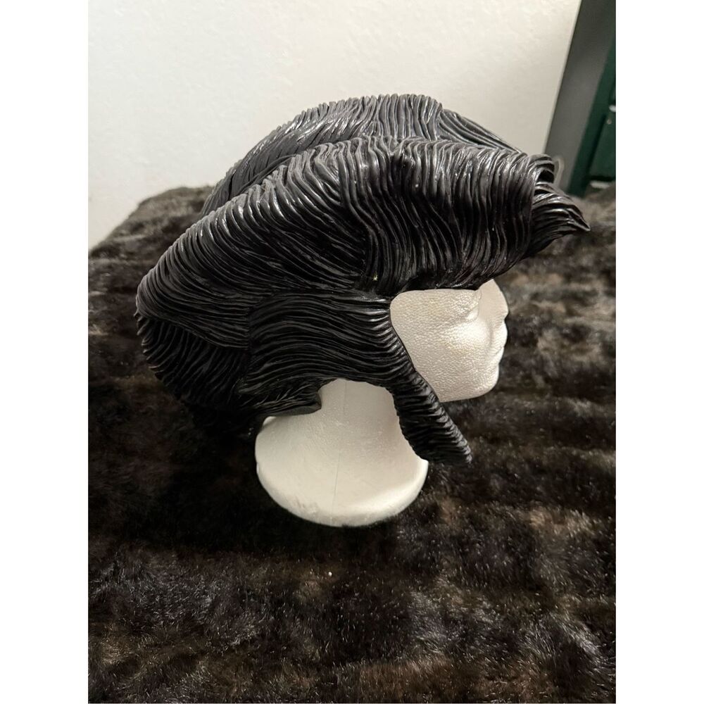 Vtg Elvis Latex Hair Rubber Wig Mask Sock Hop 3D Halloween Prop Disguise